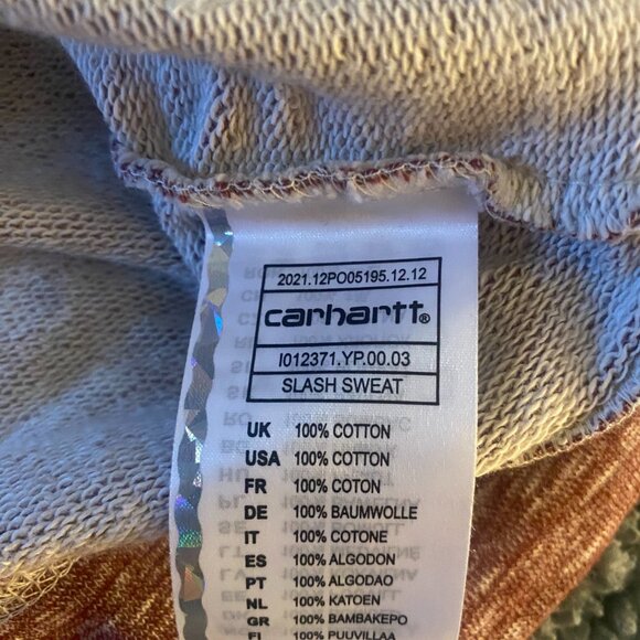 Carharrt Work In Progress "Slash Sweat" Crewneck sz men's L - Picture 5 of 11